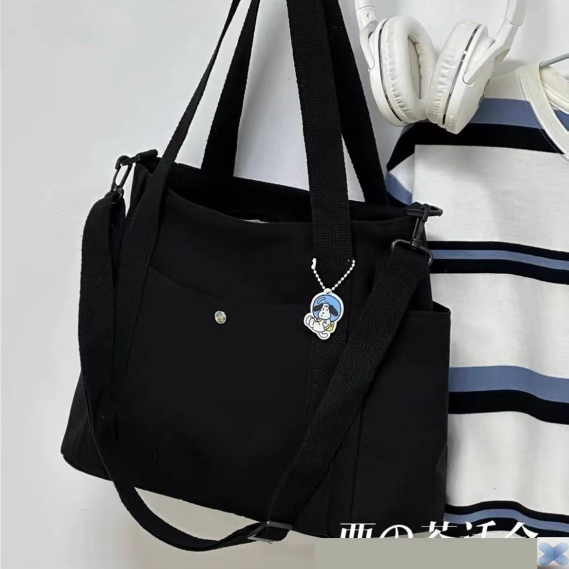 U39-OXFORD BOULEVARD-BLACK SINGLE SHOULDER
